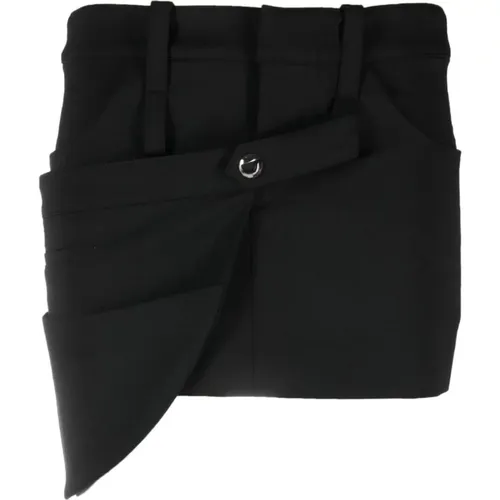 Asymmetric Skirt with Zip and Button Closure , female, Sizes: S - Coperni - Modalova