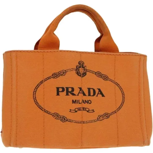 Pre-owned Tote Bags, female, , Size: ONE SIZE Pre-owned Canvas prada-bags - Prada Vintage - Modalova