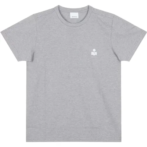 T-Shirts, male, , Size: 2XL Grey Cotton Short Sleeve Tee-Shirt - Isabel marant - Modalova