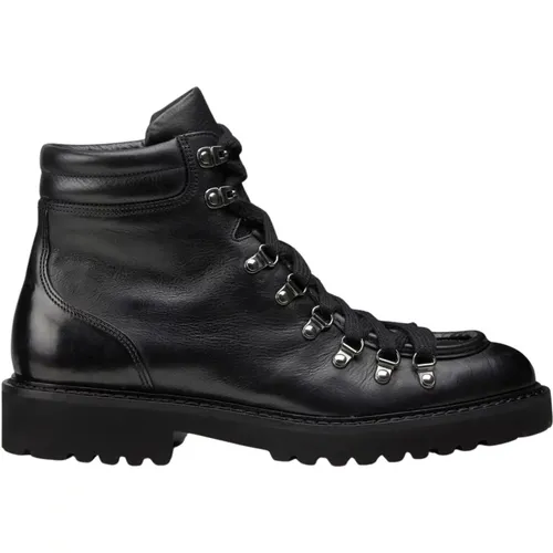 Lace-up Boots, male, , Size: 11 US Leather Lace-Up Ankle Boot - Doucal's - Modalova