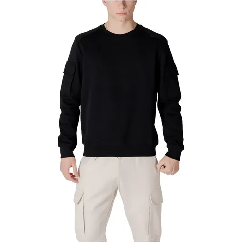 Sweatshirts, male, , Size: S Round Neck Sweatshirt with Side Pockets - Antony Morato - Modalova