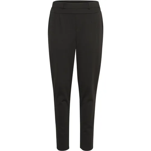 Schwarze Tiefe Slim Fit Hose , Damen, Größe: XS - Kaffe - Modalova