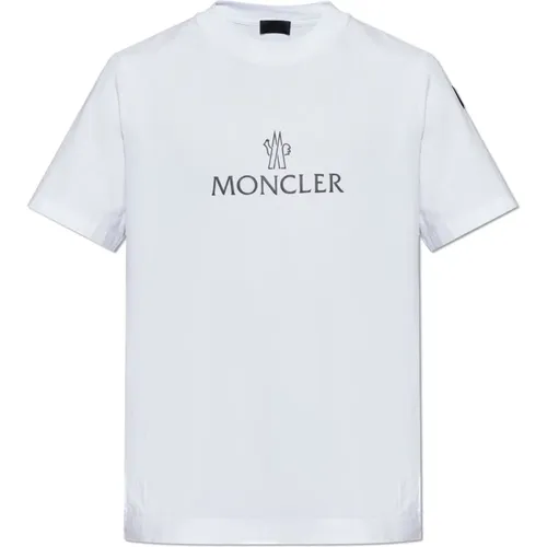 T-Shirts, male, , Size: L T-shirt with logo - Moncler - Modalova