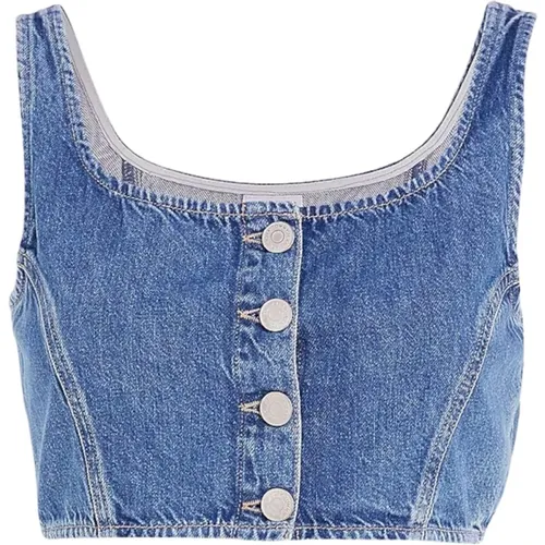 Ärmelloses Top , Damen, Größe: M - Tommy Jeans - Modalova