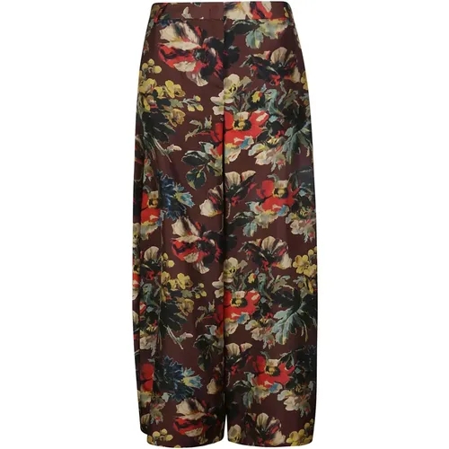 Silk Balloon Tapestry Trousers , female, Sizes: XS - Alberto Biani - Modalova