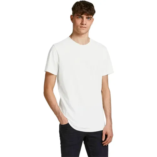 Herren T-Shirt aus Bio-Baumwolle - Frühjahr/Sommer Kollektion , Herren, Größe: M - jack & jones - Modalova