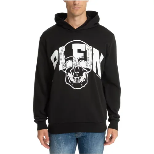 Gemusterte Skull Hoodie mit Logo-Taschen - Philipp Plein - Modalova