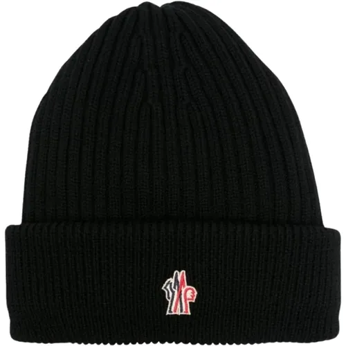 Beanies, male, , Size: ONE SIZE Knit Beanie Hat - Moncler - Modalova