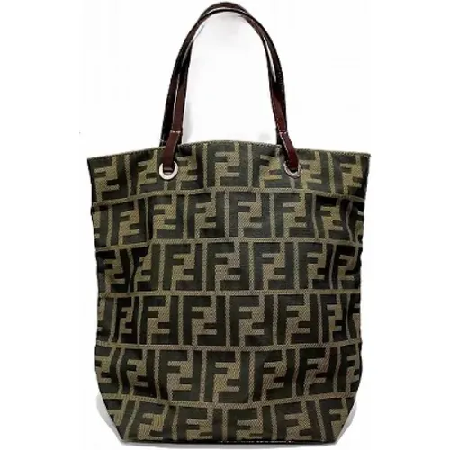 Pre-owned Tote Bags, female, , Size: ONE SIZE Pre-owned Canvas handbags - Fendi Vintage - Modalova