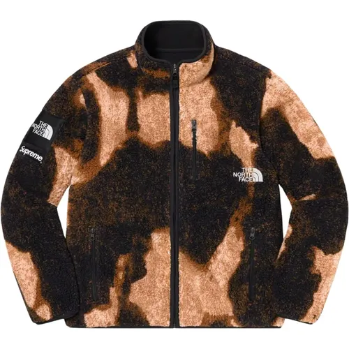 Limited Edition Denim Print Fleece Jacket , male, Sizes: XL, M, S, L - Supreme - Modalova