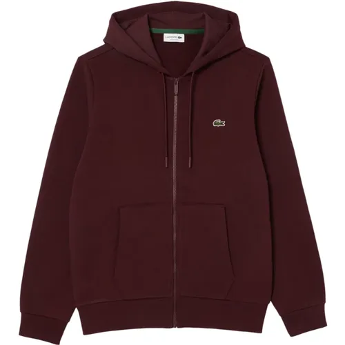 Zip-throughs, male, , Size: L Basic Zip Hoodie Sweaters - Lacoste - Modalova