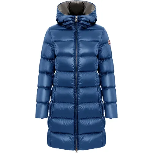 Blaue Winterjacke mit Reißverschlusstaschen , Damen, Größe: XL - Colmar - Modalova