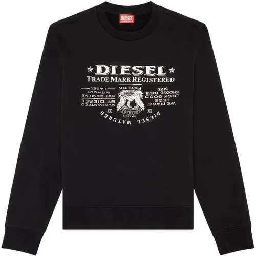 Sweatshirts, male, , Size: 2XL Graphic Print Sweatshirt - Diesel - Modalova