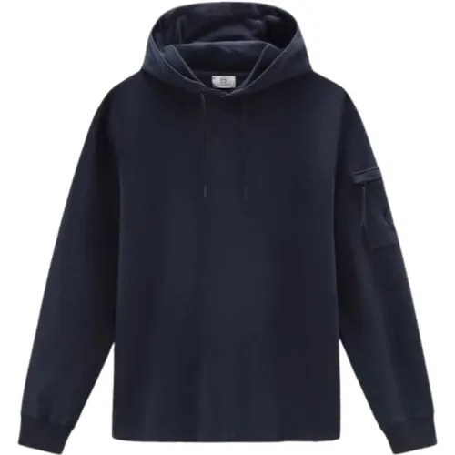 Hoodies, male, , Size: L Essential Hooded Sweatshirt - Woolrich - Modalova