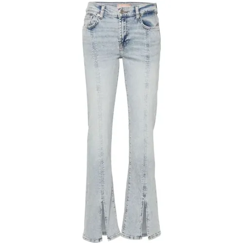 Hellblaue Bootcut Jeans mit Logo Patch , Damen, Größe: W27 - 7 For All Mankind - Modalova