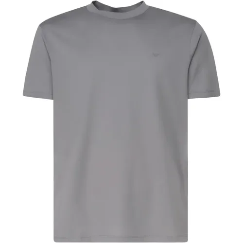T-shirts and Polos Grey , male, Sizes: L - Emporio Armani - Modalova