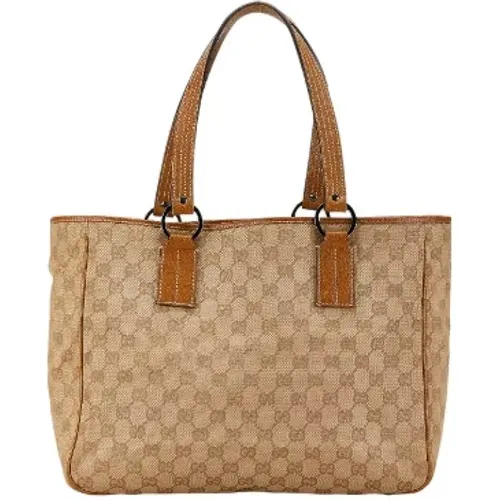 Pre-owned Tote Bags, female, , Size: ONE SIZE Pre-owned Canvas handbags - Gucci Vintage - Modalova