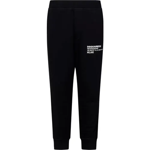 Sweatpants, male, , Size: L Dean Fit Jogging Trousers - Dsquared2 - Modalova