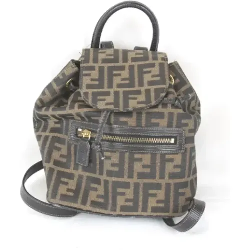 Pre-owned Backpacks, female, , Size: ONE SIZE Pre-owned Canvas fendi-bags - Fendi Vintage - Modalova