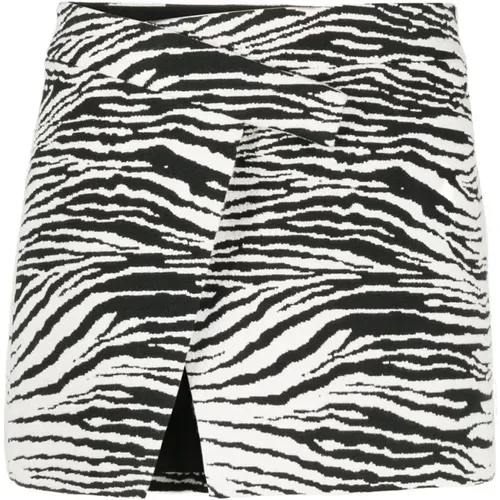 Clow Zebra-Print Mini Skirt , female, Sizes: 2XS, S - The Attico - Modalova