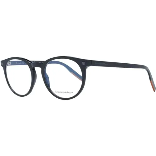 Glasses, male, , Size: ONE SIZE Round Plastic Optical Frames - Ermenegildo Zegna - Modalova