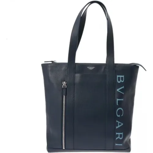 Pre-owned Tote Bags, female, , Size: ONE SIZE Pre-owned Leather totes - Bvlgari Vintage - Modalova