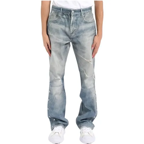 Straight Jeans, male, , Size: W33 Twill Snap Carpenter Pant - Purple Brand - Modalova