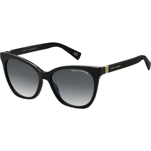 Schwarze/Graue Sonnenbrille , Damen, Größe: 56 MM - Marc Jacobs - Modalova