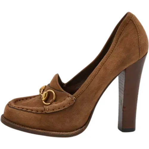 Pre-owned Wildleder heels , Damen, Größe: 38 EU - Gucci Vintage - Modalova