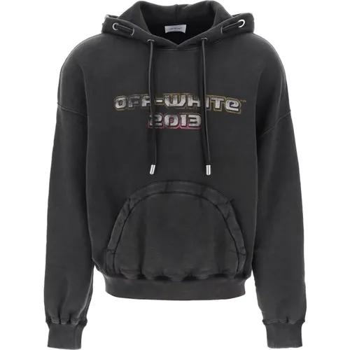 Bacchus Print Hoodie , Herren, Größe: L - Off White - Modalova