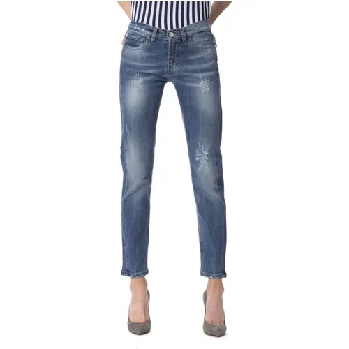 Kleidung Jeans,Slim Fit Ripped Jeans mit individuellem Knopf - Frankie Morello - Modalova