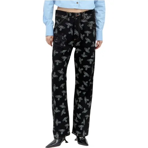 Orb Motif Distressed Jeans - Vivienne Westwood - Modalova