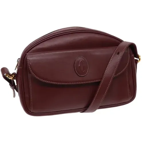 Pre-owned Cross Body Bags, female, , Size: ONE SIZE Pre-owned Leather shoulder-bags - Cartier Vintage - Modalova