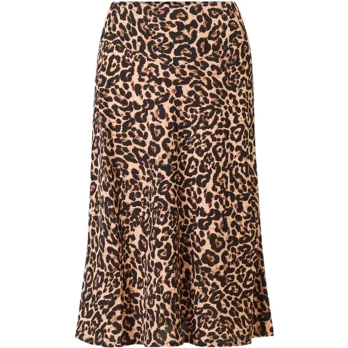 Leopard Print Midi Skirt , female, Sizes: M - BAUM UND PFERDGARTEN - Modalova