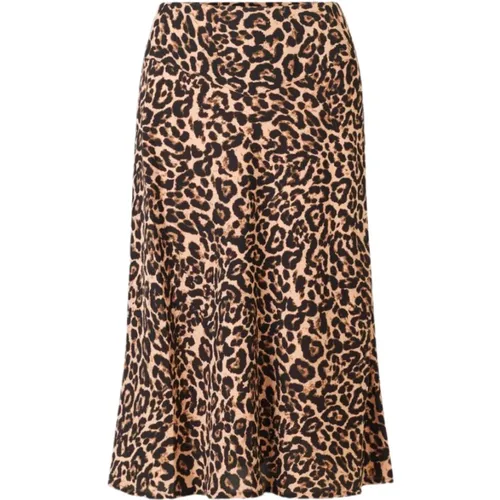 Leopard Print Midi Skirt , female, Sizes: XS, S - BAUM UND PFERDGARTEN - Modalova