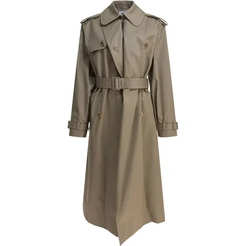 Trench Coats, female, , Size: 2XS Double-Breasted Trench Coat - alexander mcqueen - Modalova