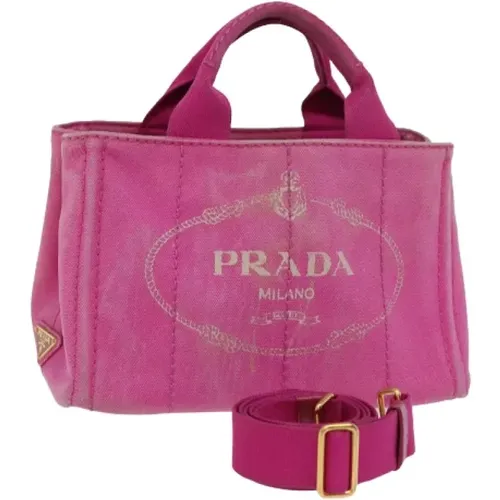 Pre-owned Tote Bags, female, , Size: ONE SIZE Pre-owned Canvas prada-bags - Prada Vintage - Modalova