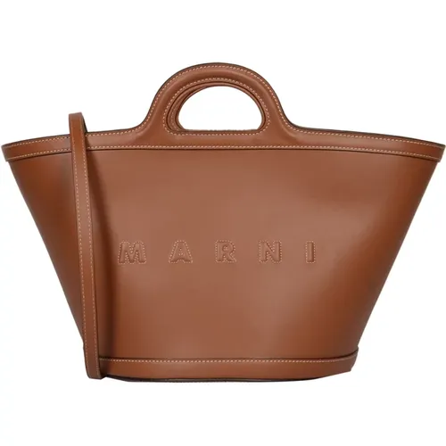Tropicalia Small Leather Handbag , female, Sizes: ONE SIZE - Marni - Modalova