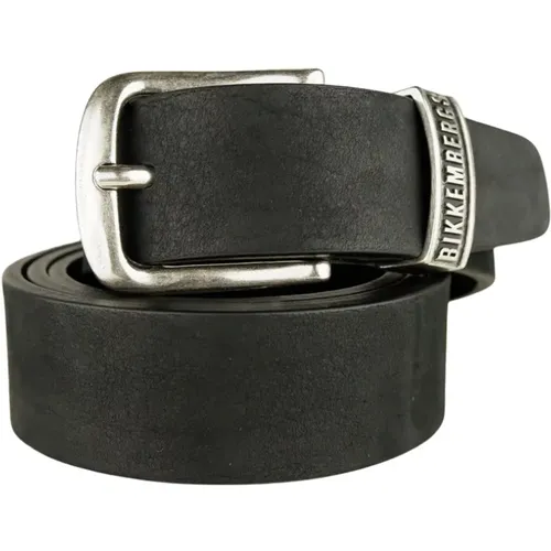 Belts, male, , Size: 90 CM Leather Men's Belt - Bikkembergs - Modalova