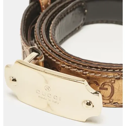 Pre-owned Belts, female, , Size: ONE SIZE Pre-owned Leather belts - Gucci Vintage - Modalova