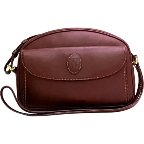 Pre-owned Cross Body Bags, female, , Size: ONE SIZE Pre-owned Leather shoulder-bags - Cartier Vintage - Modalova