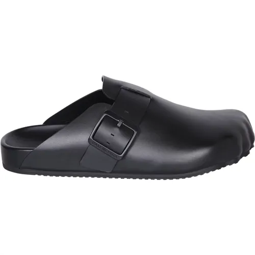 Schwarze Ledersandalen Einzigartiger Stil , Herren, Größe: 40 EU - Balenciaga - Modalova