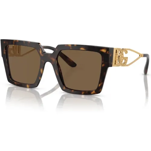 Quadratische Sonnenbrille - Mutiger Stil , Damen, Größe: 53 MM - Dolce & Gabbana - Modalova