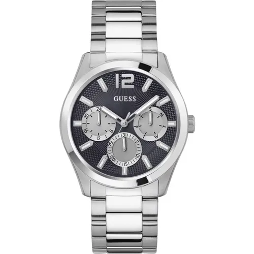 Watches, male, , Size: ONE SIZE Multifunctional ZEN Watch in Silver/Black - Guess - Modalova