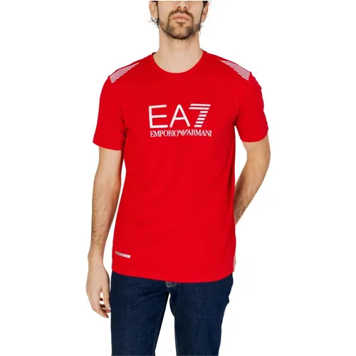 Men's 3Dpt29 Pjulz T-Shirt , male, Sizes: S, XL, M, L, 2XL - Emporio Armani EA7 - Modalova