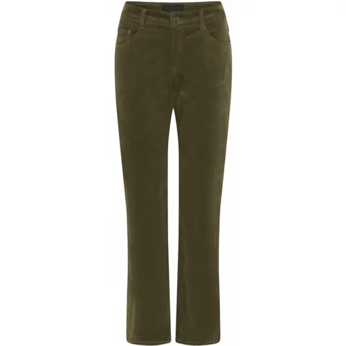 Emma Corduroy Trousers Dark Army , female, Sizes: 3XL, S - C.Ro - Modalova