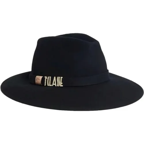 Felt Hat with Metal Logo , female, Sizes: ONE SIZE - Alviero Martini 1a Classe - Modalova