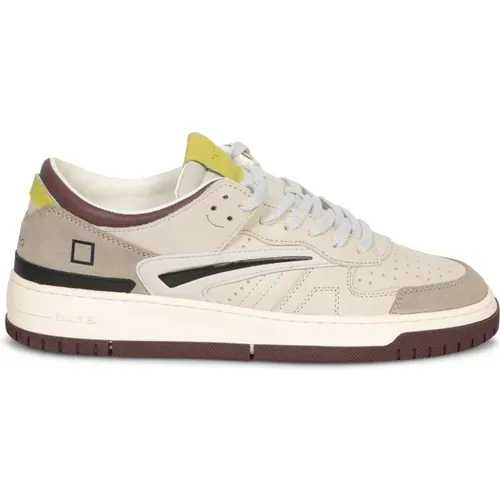 Beige Sneakers for Men , male, Sizes: 9 UK, 6 UK, 7 UK, 8 UK, 11 UK, 10 UK - D.a.t.e. - Modalova