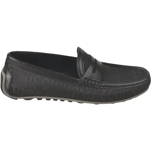 Loafers, male, , Size: 7 US Flat Shoes Stylish Design - Moschino - Modalova