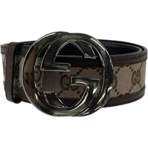 Pre-owned Belts, male, , Size: ONE SIZE Pre-owned Canvas belts - Gucci Vintage - Modalova